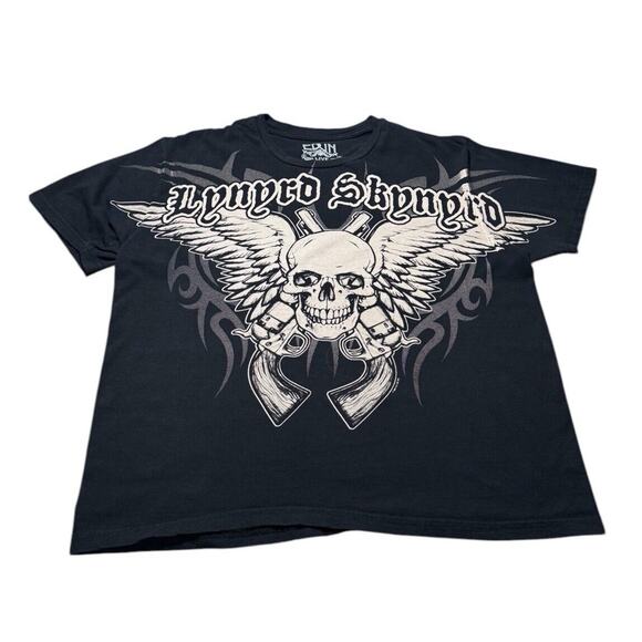 Y2K Grunge Lynyrd skynyrd Edun Size Large Punk Skater Type Skull - Picture 1 of 13